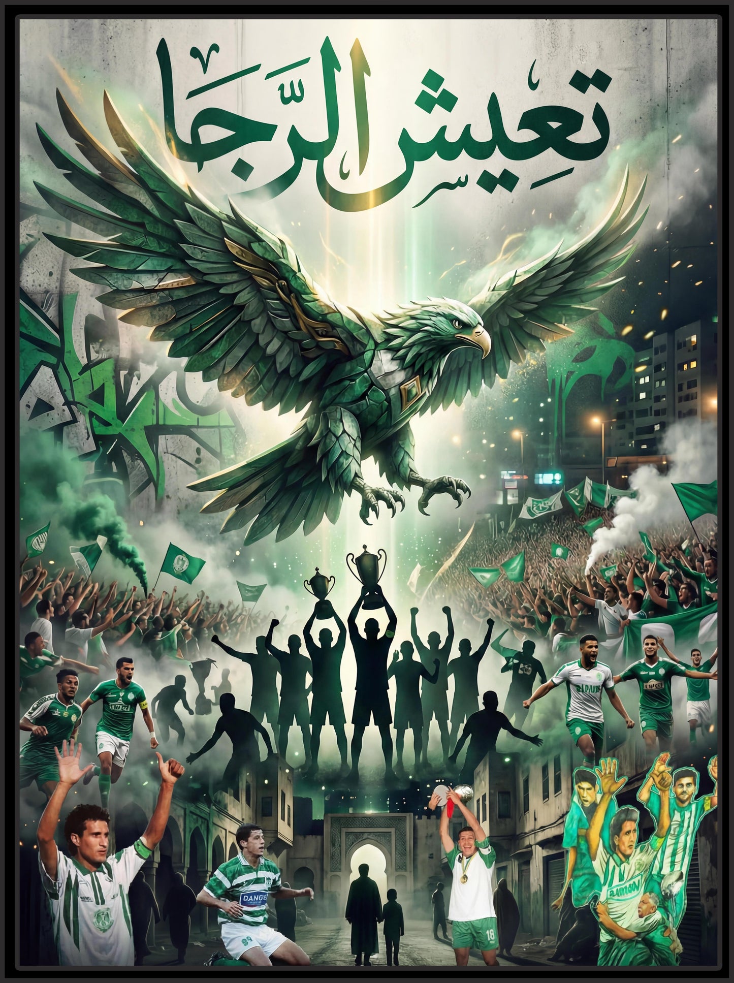 لوحة فنية لنسر رجاوي